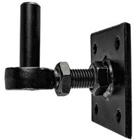 GateMate Field Gate Adjustable Hooks On Plate 19mm Pin in Black