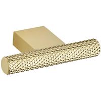 Hiatt Kensington Knurled T Knob 60mm Brushed in Brass