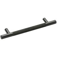 Hiatt Kensington Knurled T-Bar Handle 128mm Matt in Black Aluminium