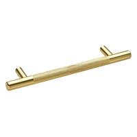 Hiatt Kensington Knurled T-Bar Handle 128mm Brushed in Brass Aluminium