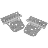 GateMate Heavy Duty Offset Hinge Galvanised 89mm (Pair) in Silver