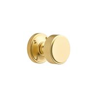 Designer Levers Frankfurt Linear Mortice Door Knob Brushed (Pair) in Brass