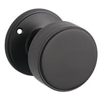 Designer Levers Kensington Knurled Mortice Door Knob Matt (Pair) in Black Brass