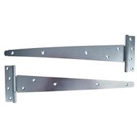 Lockworks Medium Duty Tee Hinge BZP 375mm (2 Pack) in Zinc