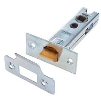 Lockworks Tubular Mortice Latch Polished 77mm in Nickel Brass
