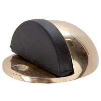 Lockworks Oval Door Stop Electro in Brass Rubber