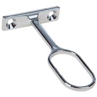 Lockworks Oval Wardrobe Rail Centre Bracket Polished in Chrome