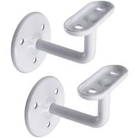 Lockworks Handrail Bracket 63mm (2 Pack) in White Steel