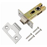 Lockworks Sprung Tubular Mortice Latch Polished 63mm in Chrome