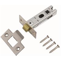 Lockworks Sprung Tubular Mortice Latch 75mm Plated in Nickel