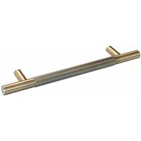 Eclipse Knurled T Bar Cabinet Handle Antique (128mm) in Bronze