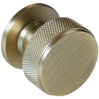 Eclipse Knurled Cupboard Knob Antique (34mm) in Bronze