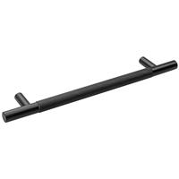 Eclipse Knurled T Bar Cabinet Handle Matt 160mm in Black Brass