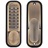 Eclipse GEN2 Easy Code Change Digital Lock Satin Fire Rated in Brass