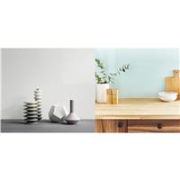 AluSplash Double-Sided Splashback 3050 x 750mm Ice White / Ocean Wave in White/Turquoise Aluminium