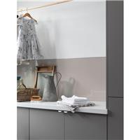 AluSplash Double-Sided Splashback 750 x 900mm Warm Grey / Petrol Blue in Grey/Blue Aluminium