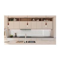 AluSplash Double-Sided Splashback 3050 x 750mm Carrara / Marble in White Aluminium