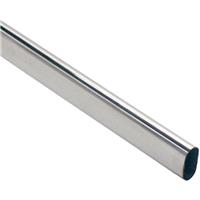 Rothley Oval Wardrobe Rail 1829 x 30 x 15mm in Chrome