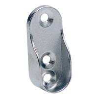 Rothley Oval Wardrobe Rail Face Fix Socket 30 x 15mm in Chrome