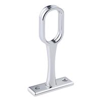 Rothley Oval Wardrobe Rail Centre Support Bracket 30 x 15mm in Chrome