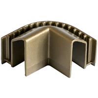 Sensio Edge External Corner Connector in Brass Aluminium