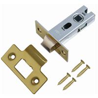 Lockworks Sprung Tubular Mortice Latch Electro 63mm in Brass