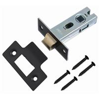 Lockworks Sprung Tubular Mortice Latch 63mm in Black