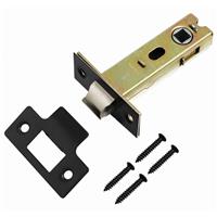 Lockworks Sprung Tubular Mortice Latch 75mm in Black