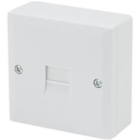 PROception Telephone Socket Surface Mount Slave in White Plastic