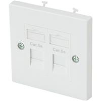 PROception CAT5e Wall Outlet Kit Double RJ45 Plastic
