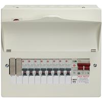 Wylex Consumer Unit with SPD 11 Way with 8 RCBOs in White