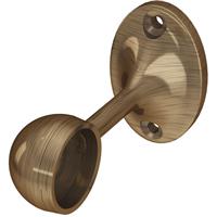 Rothley Wardrobe Rail End Bracket Antique 25mm in Brass