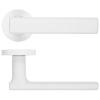 Zoo Hardware Frigo Lever on Rose Door Handle Powder Coated (Pair) in White