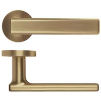 Zoo Hardware Frigo Lever on Rose Door Handle Antique (Pair) in Brass