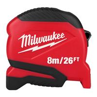 Milwaukee Compact Tape Measure 8m/26ft in Red