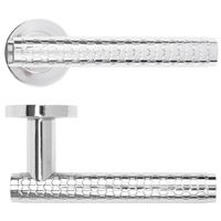Zoo Hardware Favo Lever on Rose Door Handle Polished (Pair) in Chrome
