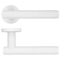 Zoo Hardware Favo Lever on Rose Door Handle Powder Coated (Pair) in White