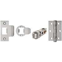 Union Jigtech Latch Pack Satin Stainless 3" Hinge & 57mm Smartlatch in Steel