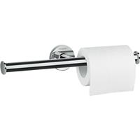 Hansgrohe Logis Universal Double Toilet Roll Holder in Chrome Brass