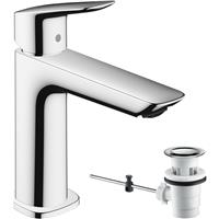 Hansgrohe Logis Basin Mixer Tap 110 Fine CoolStart with Pop-up Waste in Chrome