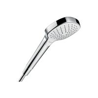 Hansgrohe Croma Select E 110 Vario EcoSmart Shower Handset White / Chrome in Chrome/White