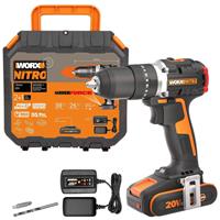 Worx Nitro Brushless Combi Drill 1 x 2.0Ah in Black