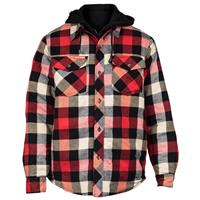 Hard Yakka Quilted Flannel Shacket Large in Red 100% Cotton
