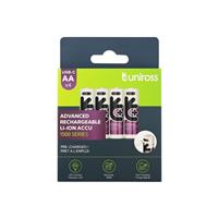 Uniross USB-C Rechargeable AA Lithium Batteries 1.5V
