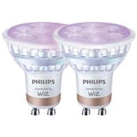 Philips GU10 Dimmable Glass Smart Bulb RGB 4.7W 345lm Twin Pack (2 Pack)