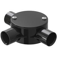 D-Line Speedway Conduit 3-Way Tee Box 20mm in Black