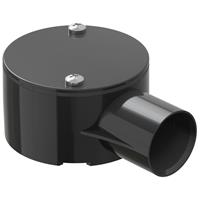 D-Line Speedway PVC Conduit Terminal Box 25mm 1 Way in Black