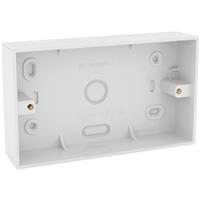 D-Line Speedway Universal Pattress Box 2 Gang 32mm in White