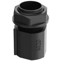 D-Line Flexible Conduit Adaptor 20mm (2 Pack) in Black