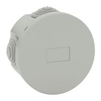 D-Line IP44 Round Enclosure 63mm x 35mm Light in Grey Polycarbonate